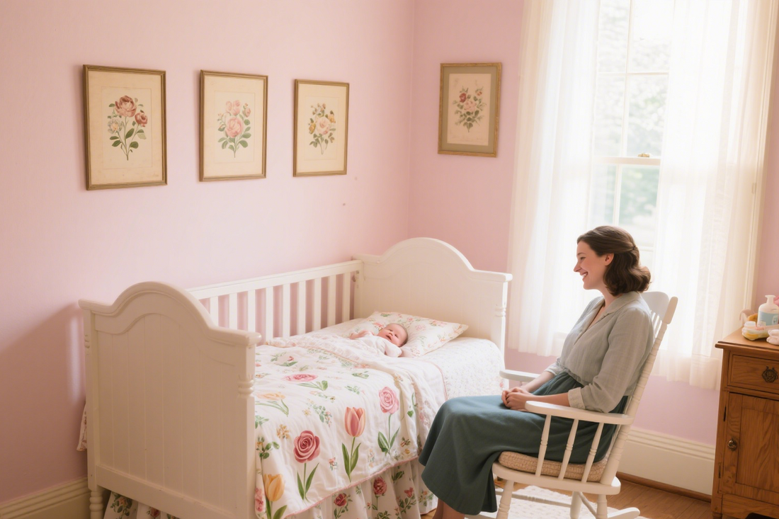 Vintage-Inspired Nursery Ideas with Floral Crib Bedding