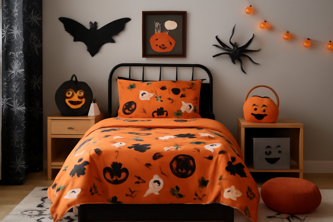 How to Decorate Your Kid’s Room for Halloween with Bedding and More