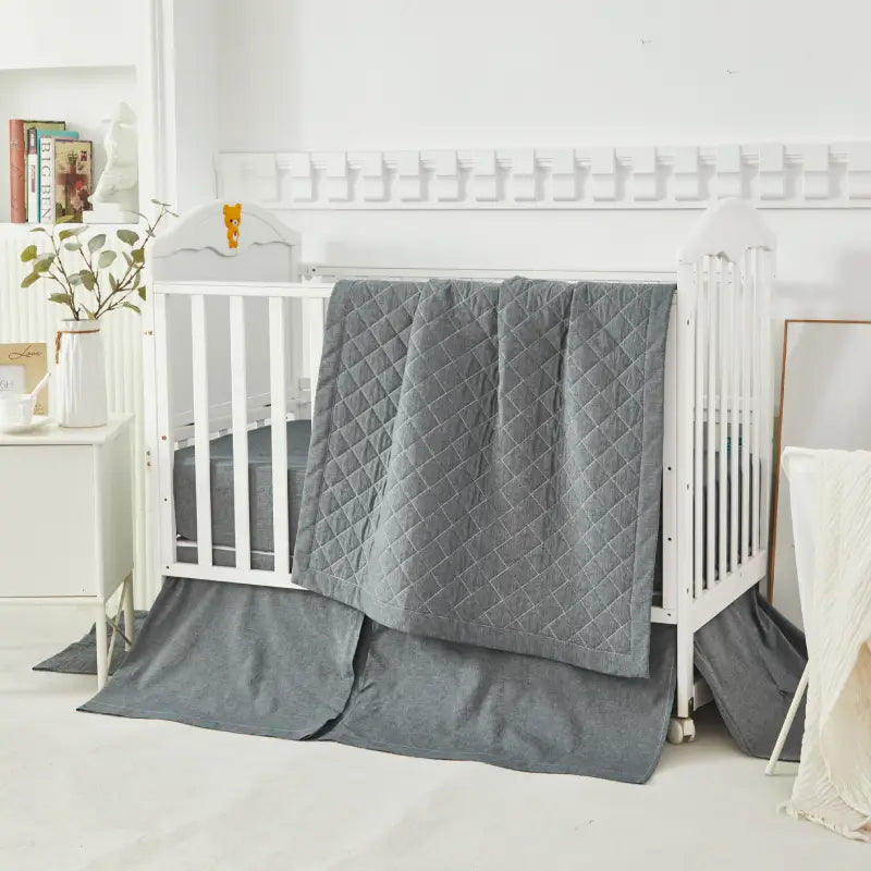 Crib Bedding Set ¨C Soft Blush Grid