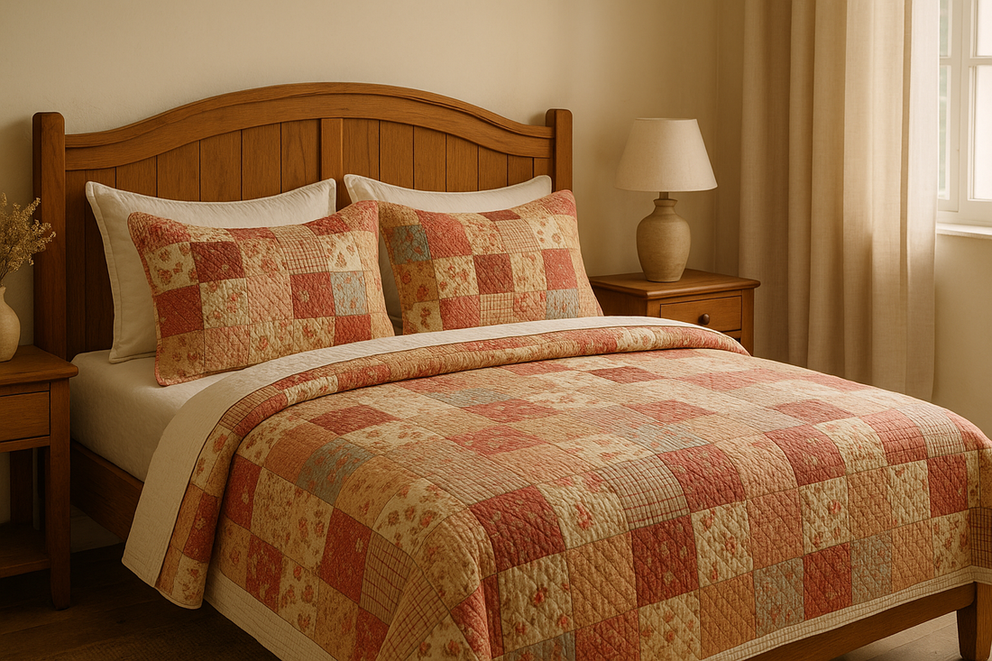 Farmhouse Charm: Decorating with Brandream Patchwork Quilt Sets