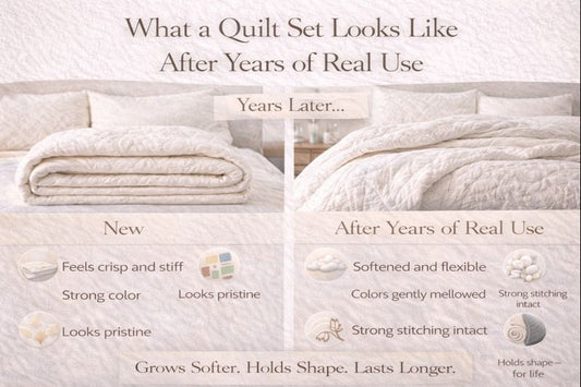 What a Quilt Set Looks Like After Years of Real Use