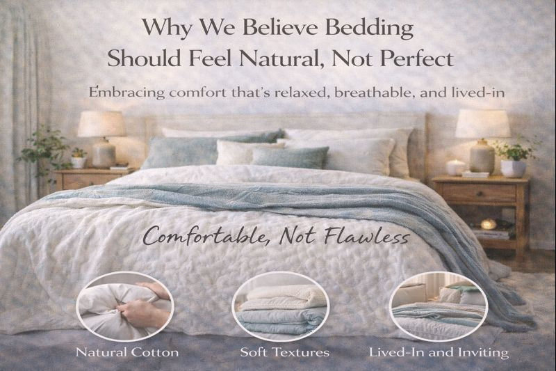 Why We Believe Bedding Should Feel Natural, Not Perfect