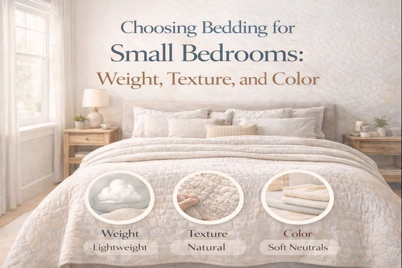 Choosing Bedding for Small Bedrooms: Weight, Texture, and Color