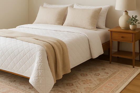 From Bed to Floor: Coordinating Rugs with Bedding for a Cohesive Look