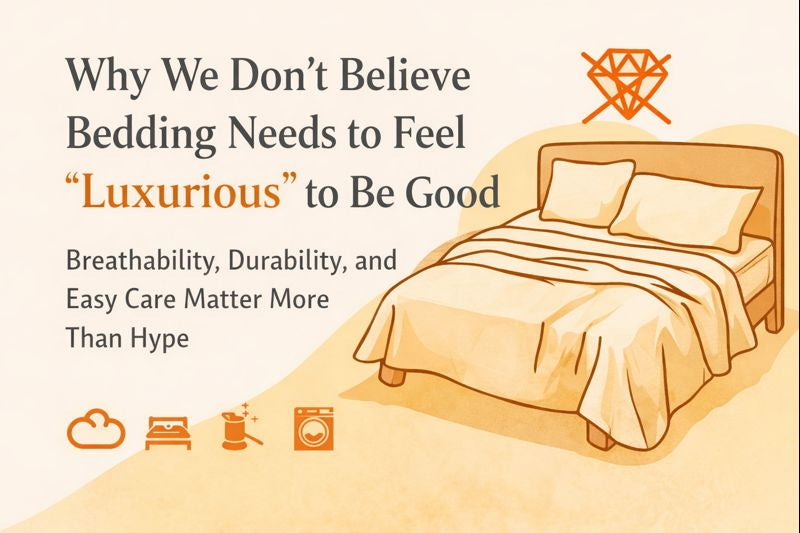 Why We Don’t Believe Bedding Needs to Feel “Luxurious” to Be Good