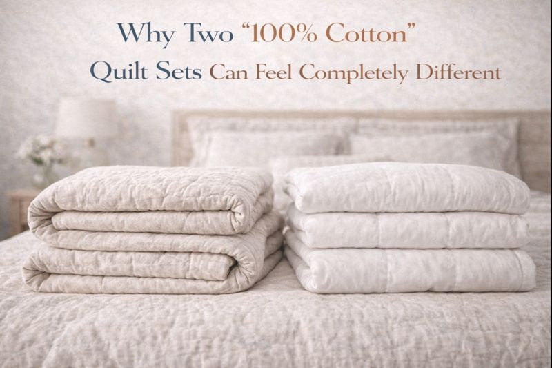 Why Two “100% Cotton” Quilt Sets Can Feel Completely Different