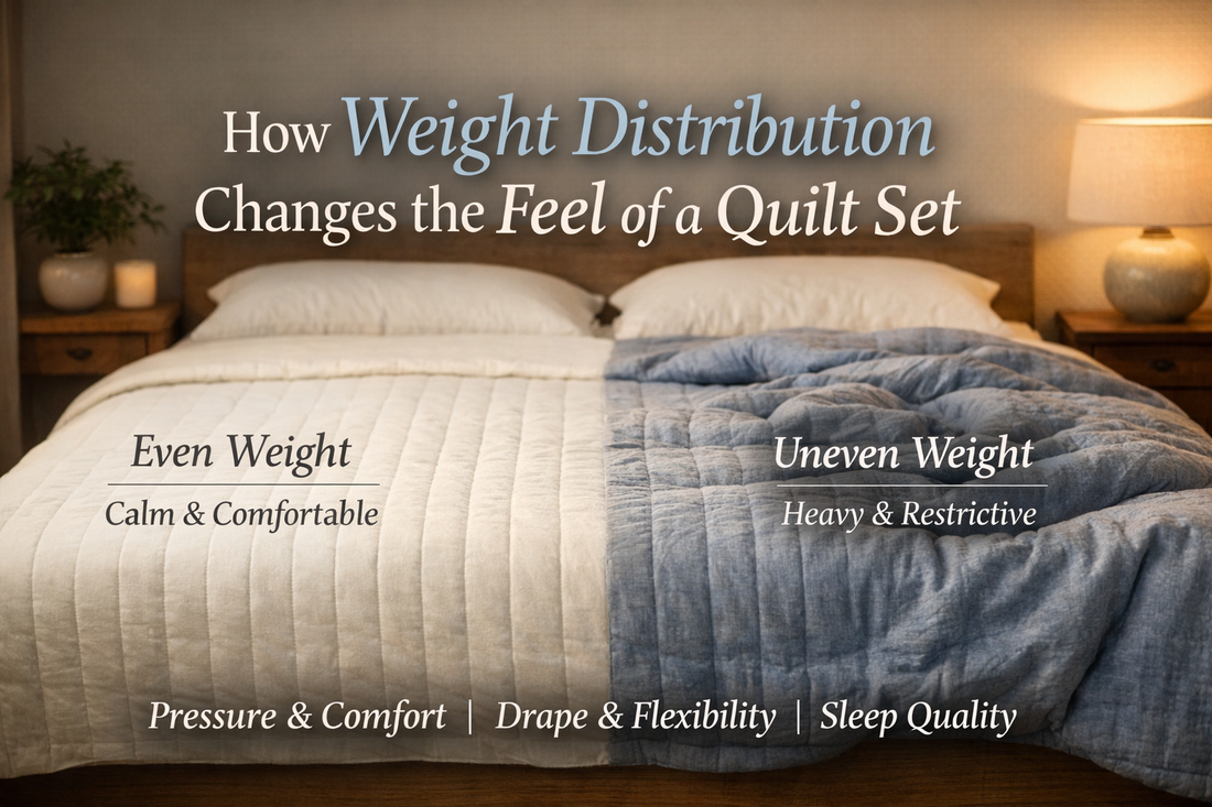 How Weight Distribution Changes the Feel of a Quilt Set