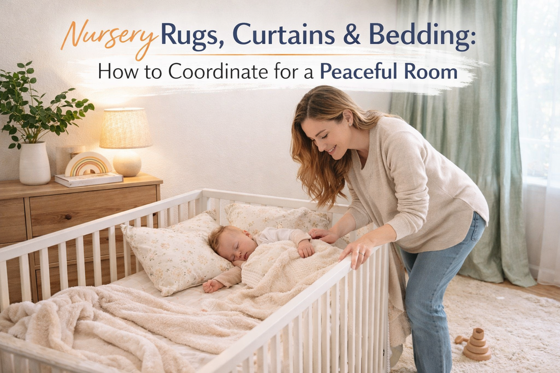 Nursery Rugs, Curtains & Bedding: How to Coordinate for a Peaceful Room