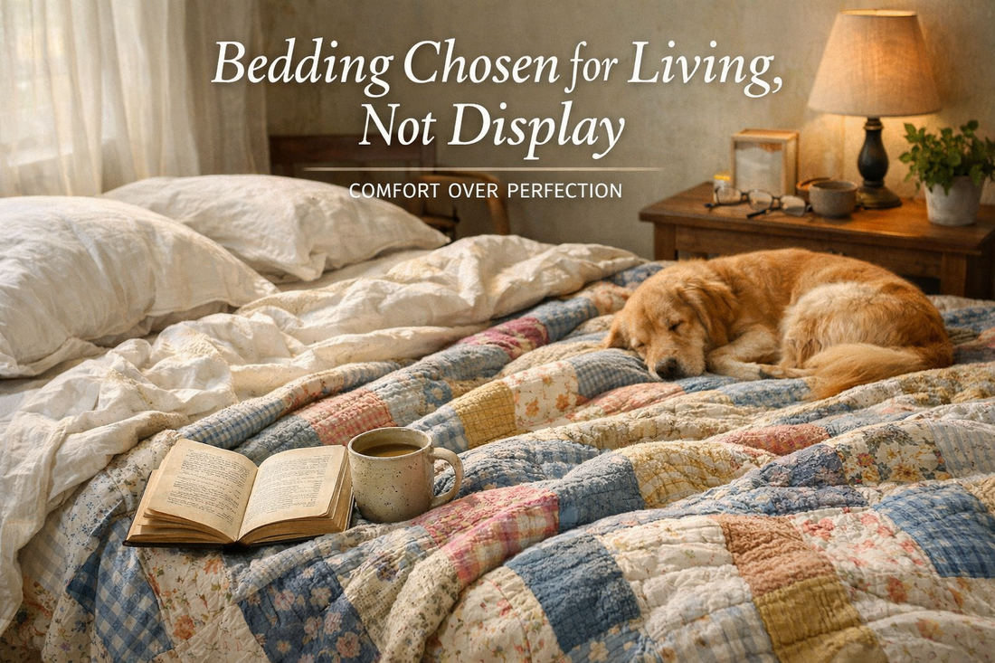 Bedding Chosen for Living, Not Display