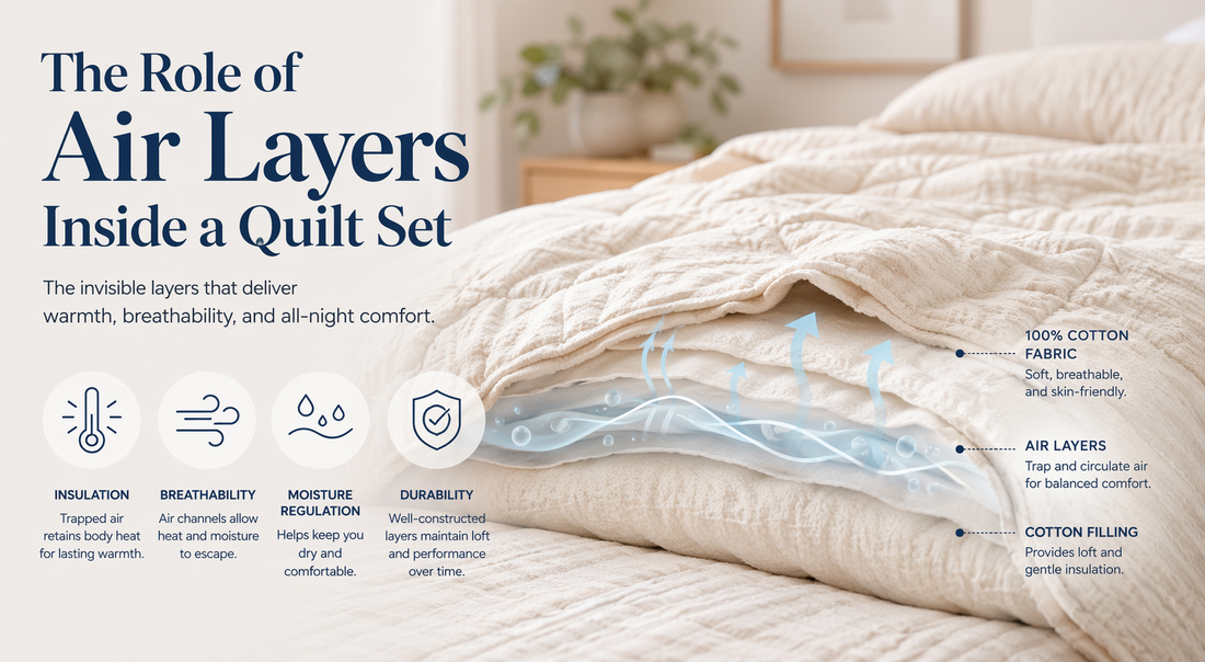 The Role of Air Layers Inside a Quilt Set