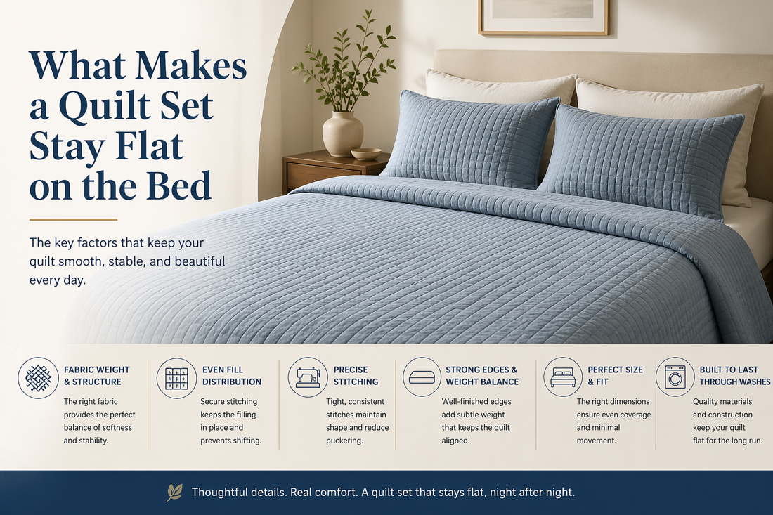 What Makes a Quilt Set Stay Flat on the Bed