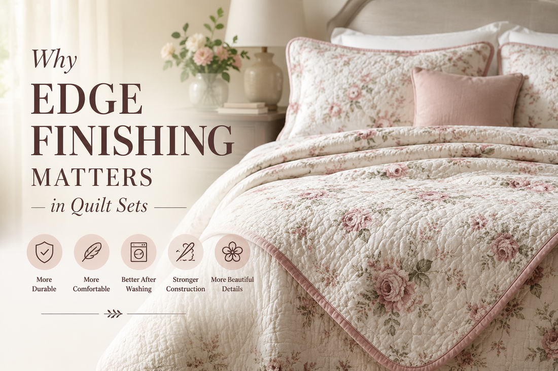 Why Edge Finishing Matters in Quilt Sets