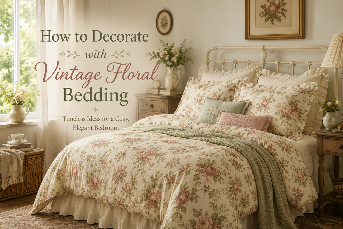 How to Decorate with Vintage Floral Bedding