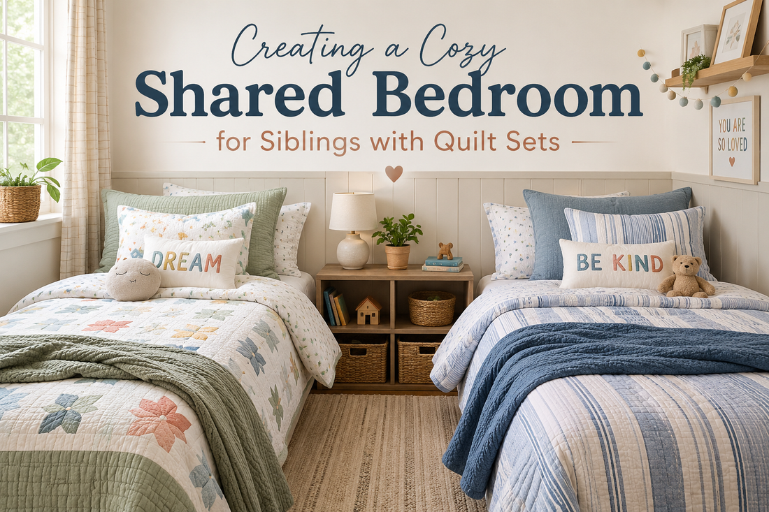 Creating a Cozy Shared Bedroom for Siblings with Quilt Sets