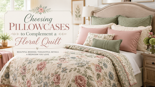 Choosing Pillowcases to Complement a Floral Quilt
