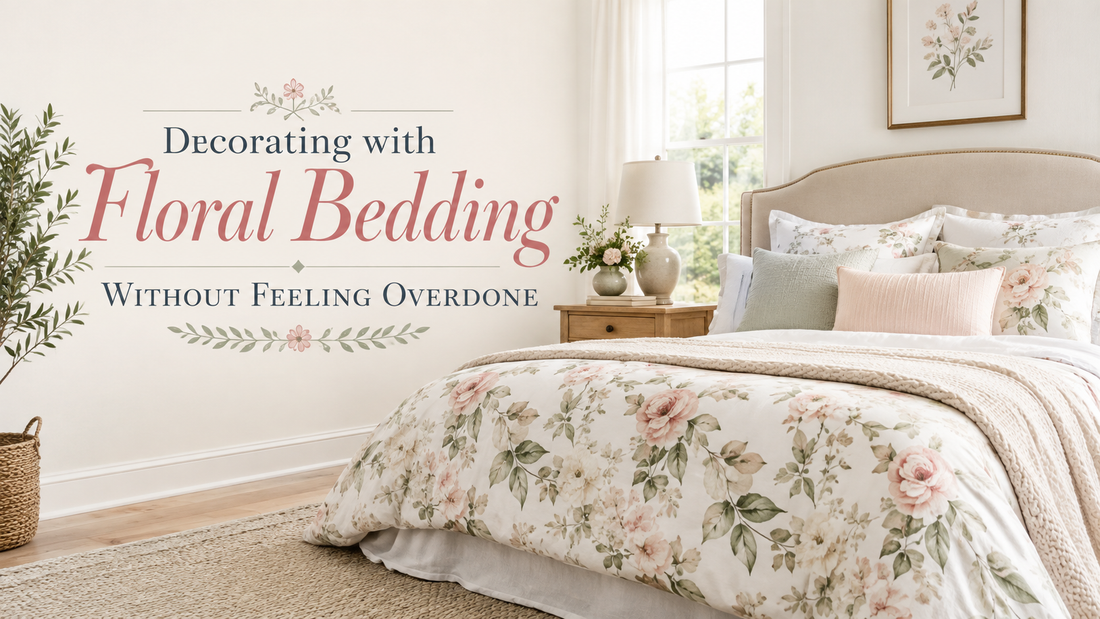 Decorating with Floral Bedding Without Feeling Overdone