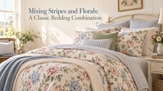 Mixing Stripes and Florals: A Classic Bedding Combination