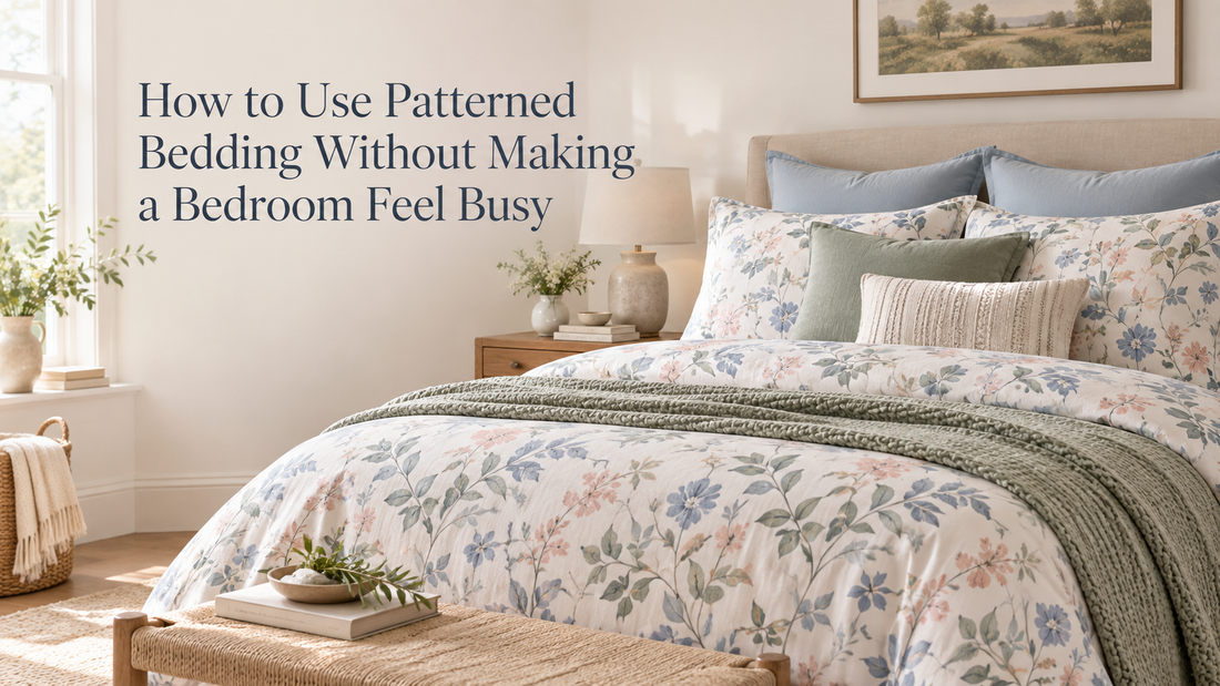 How to Use Patterned Bedding Without Making a Bedroom Feel Busy