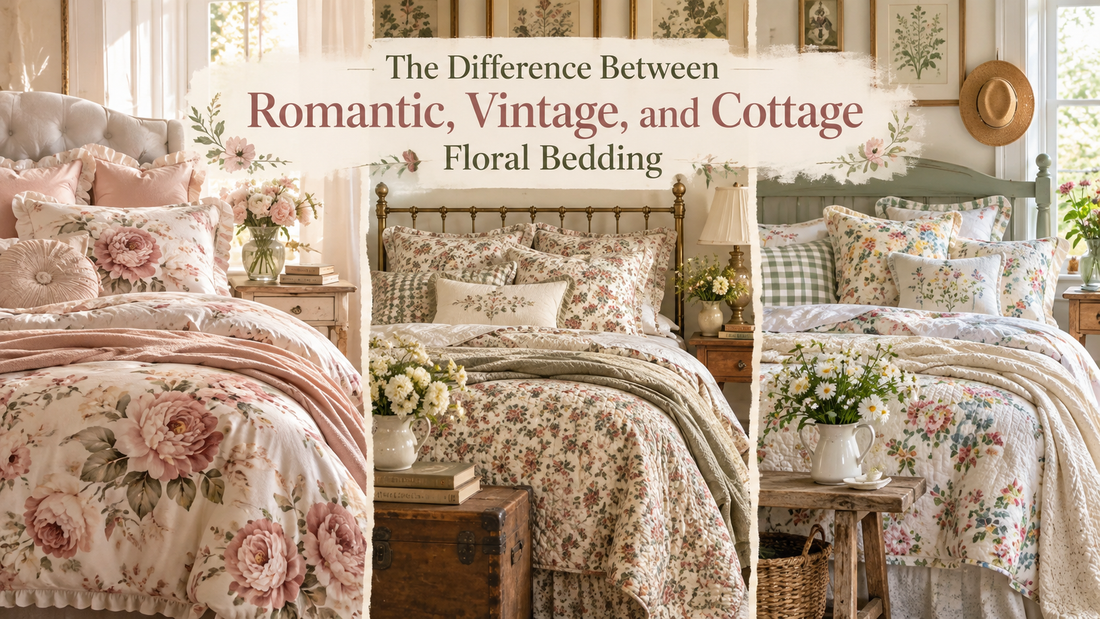 The Difference Between Romantic, Vintage, and Cottage Floral Bedding