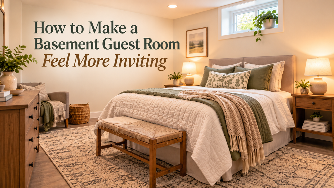 How to Make a Basement Guest Room Feel More Inviting