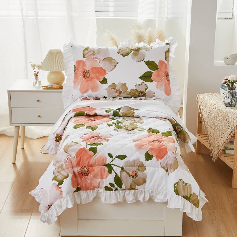Parure de lit pour tout-petits - Motif floral ensoleillé