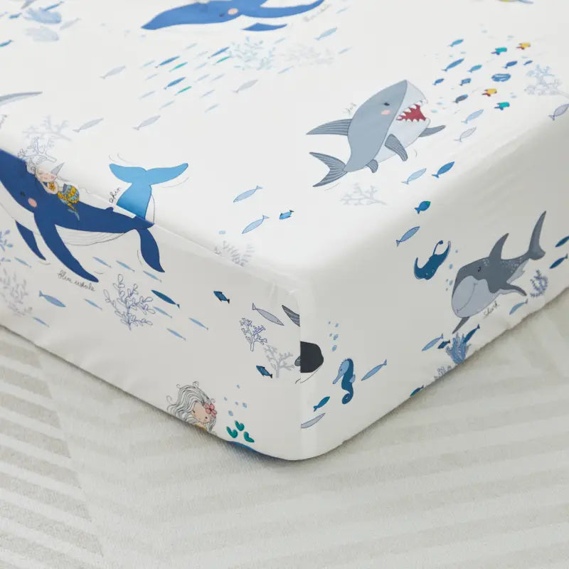 Crib Bedding Set ¨C Mermaid & Blue Whale Adventure
