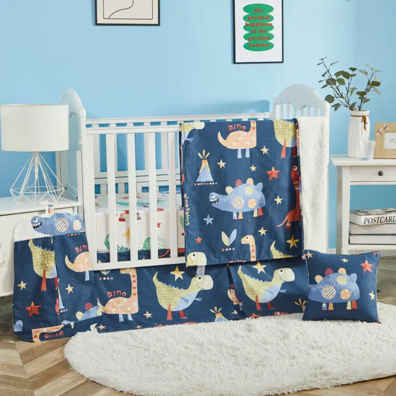 Crib Bedding Set - Lava Dino