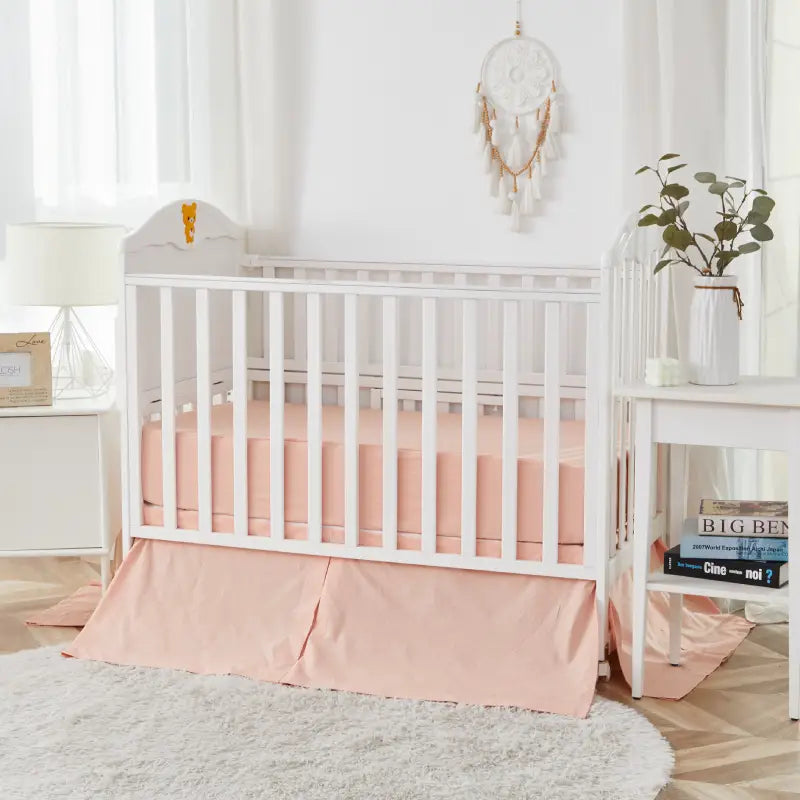 Crib Bedding Set ¨C Soft Blush Grid