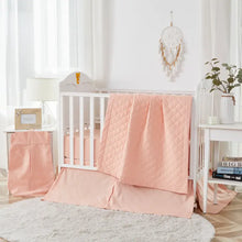 Crib Bedding Set ¨C Soft Blush Grid