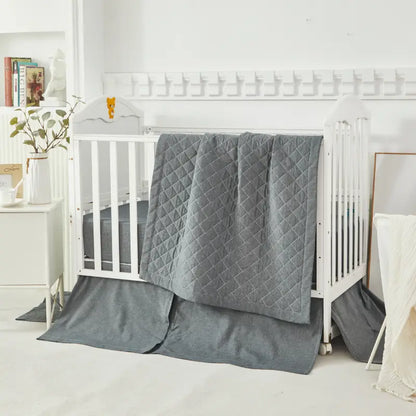 Crib Bedding Set ¨C Soft Blush Grid