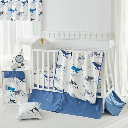 Crib Bedding Set ¨C Mermaid & Blue Whale Adventure