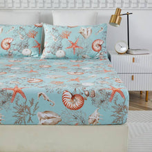 This bedroom features Brandream's flat sheet, fitted sheet, and pillowcases.