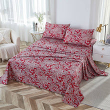 This bedroom features a Brandream four-piece bedding sheet Set.