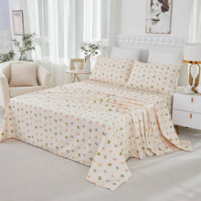 This bedroom features a Brandream four-piece bedding sheet Set.