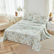 This bedroom features a Brandream four-piece bedding sheet Set.