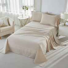 This bedroom features a Brandream four-piece bedding sheet Set.