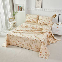 This bedroom features a Brandream four-piece bedding sheet Set.