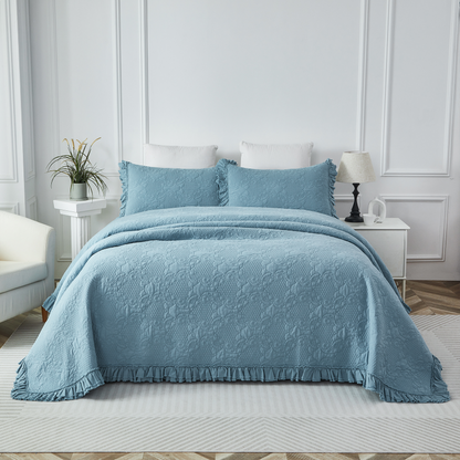 This bedroom features a Brandream Quilt Set.