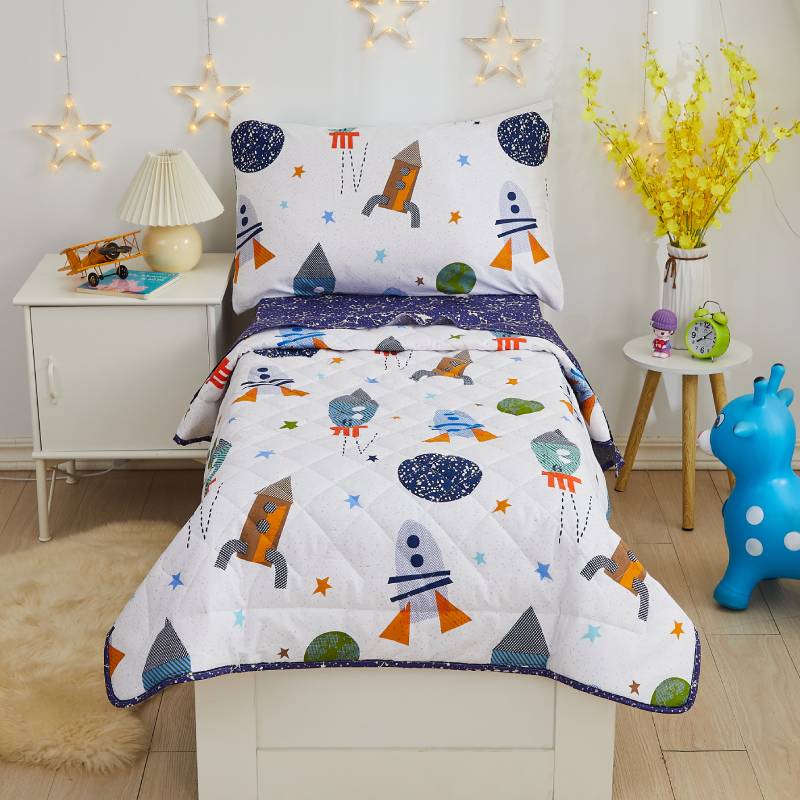 This bedroom features a Brandream Toddler Bedding Set.