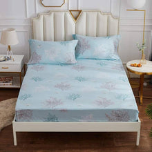 This bedroom features a Brandream four-piece bedding sheet Set.