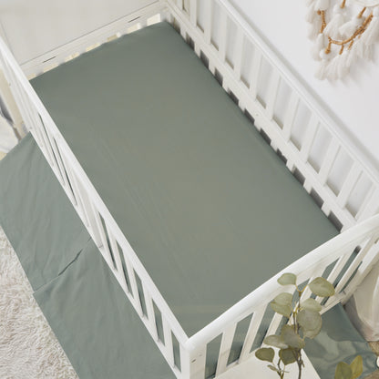 green crib set
