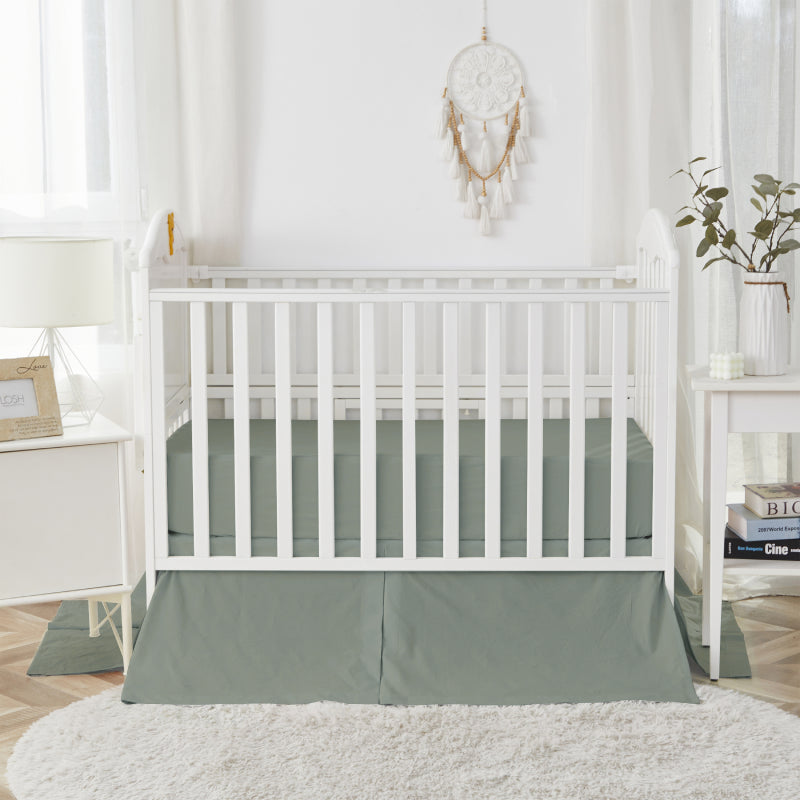 green bed skirt