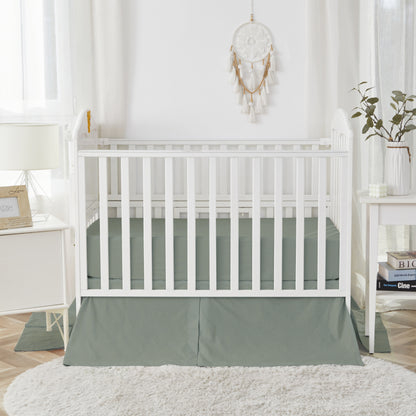 green bed skirt