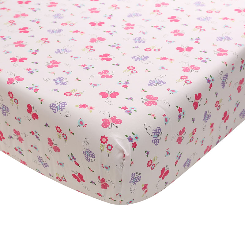 flower print fitted sheet