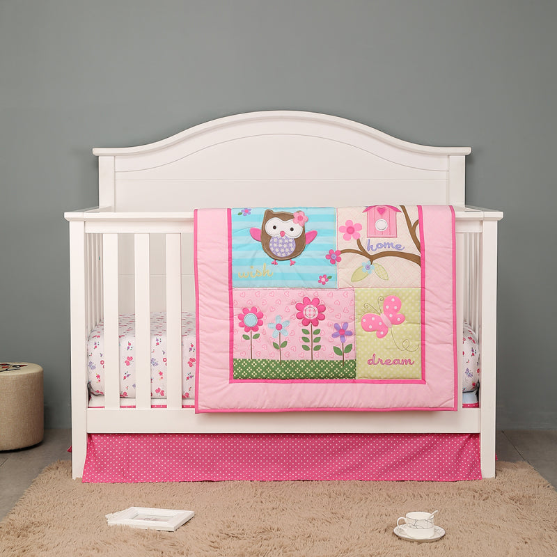 small floral crib set