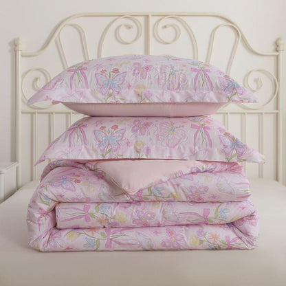 Kids Comforter Set - Floral Bowknot