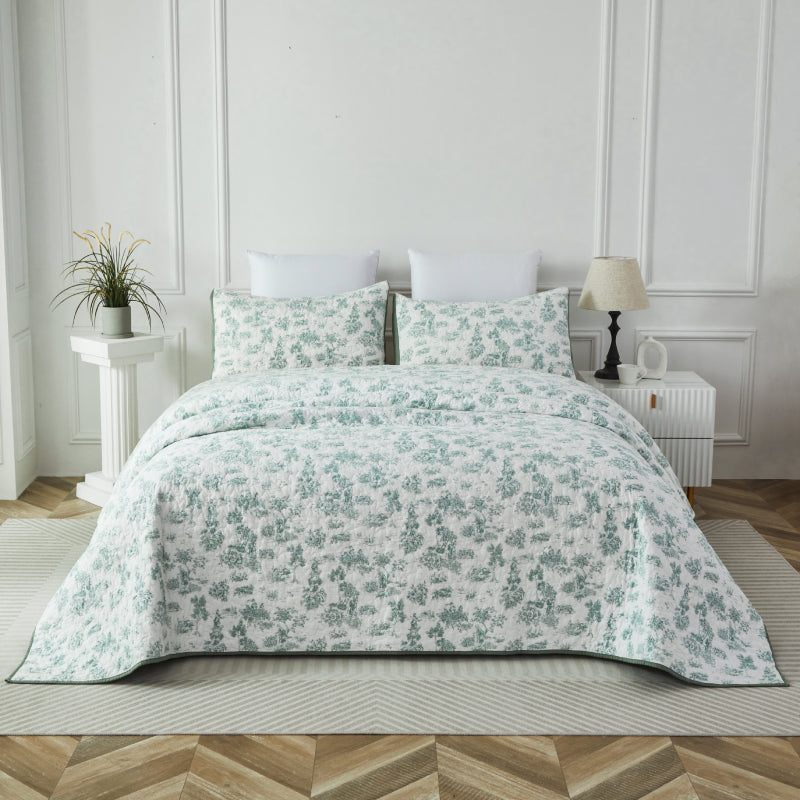 This bedroom features a Brandream Quilt Set.