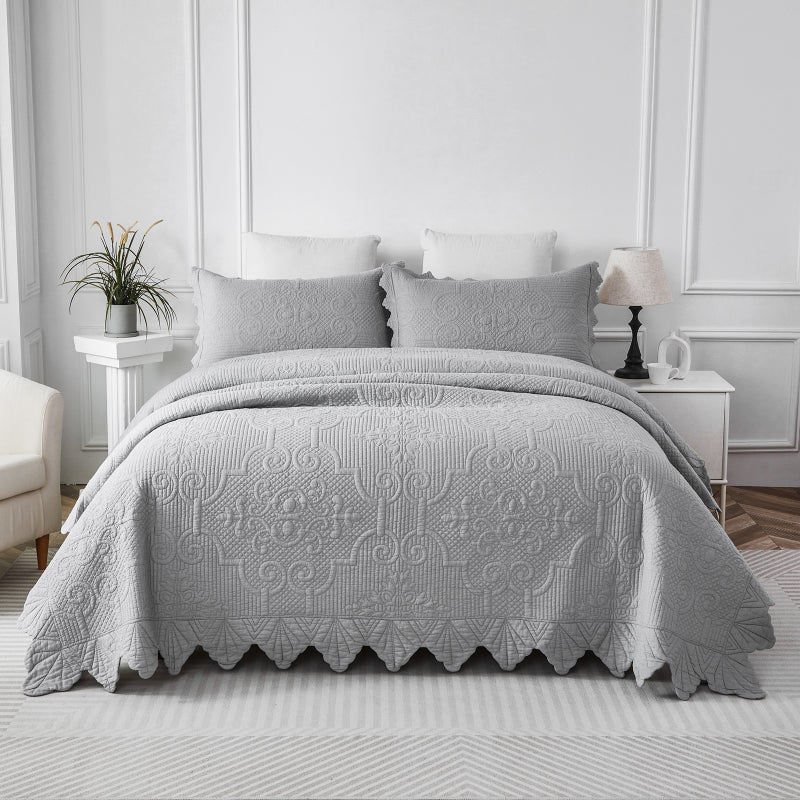 This bedroom features a Brandream Quilt Set.