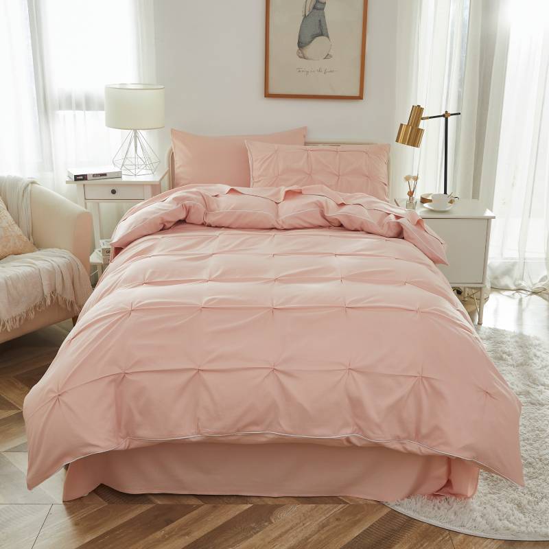 This bedroom features a Brandream Duvet Cover Set.