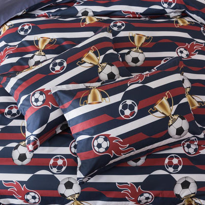 Kids Duvet Cover Set - Soccer Champion
